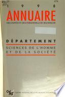 Annuaire ... du Departément des sciences de l'homme et de la société