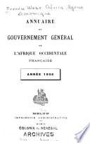 Annuaire du Gouvernement général de l'Afrique occidental française