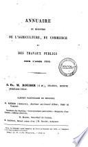 Annuaire du ministere de l'agriculture, du commerce et des travaux publics état général du personnel au..
