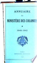 Annuaire du Ministère des Colonies