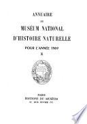 Annuaire du Museum national d'histoire naturelle pour l'année