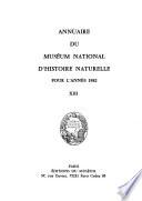 Annuaire du Museum national d'histoire naturelle pour l'année