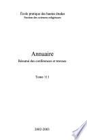 Annuaire - Ecole pratique des hautes études, Section-sciences religieuses