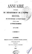 Annuaire historique du Département de l'Yonne