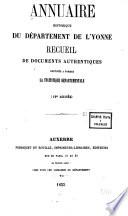 Annuaire historique du Département de l'Yonne