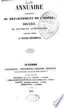 Annuaire historique du departement de l'Yonne