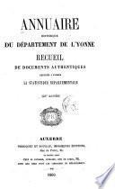 Annuaire historique du departement de l'Yonne
