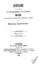 Annuaire Historique du Dept. de l'Yonne. Recueil de Documents Authentiques Destinés a Former la Statistique Départementale