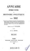 Annuaire historique, ou histoire politique et litteraire ... par C(harles) l(ouis) Lesur