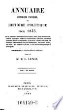 Annuaire historique, ou histoire politique et litteraire ... par C(harles) l(ouis) Lesur