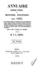 Annuaire historique, ou histoire politique et litteraire ... par C(harles) l(ouis) Lesur