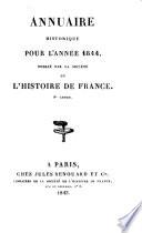 Annuaire historique pour l'année ...
