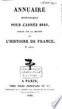 Annuaire historique pour l'année ....