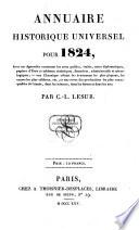 Annuaire historique universel