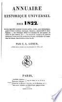Annuaire historique universel