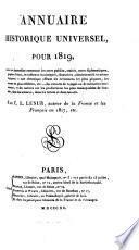 Annuaire historique universel