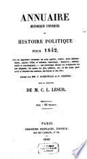 Annuaire historique universel ou histoire politique