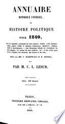 Annuaire historique universel, ou, Histoire politique