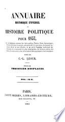 Annuaire historique universel, ou, Histoire politique
