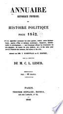 Annuaire historique universel, ou, Histoire politique