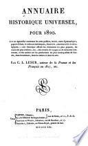 Annuaire historique universel, ou, Histoire politique