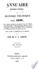 Annuaire historique universel, ou, Histoire politique