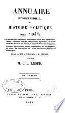 Annuaire historique universel, ou, Histoire politique