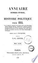 Annuaire historique universel, ou Histoire politique pour ... C.L. Lesur
