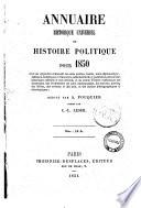 Annuaire historique universel, ou Histoire politique pour ... C.L. Lesur