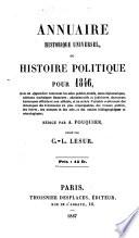 Annuaire historique universel, ou histoire politique pour ....