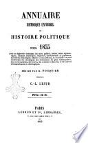 Annuaire historique universel, ou Histoire politique pour ...