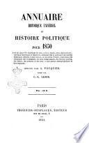 Annuaire historique universel, ou Histoire politique pour ...