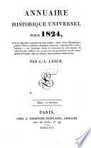 Annuaire historique universel pour ...