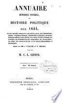 Annuaire historique universel .....précédé d'une introduction ou tableau de la situation politique, à la fin de 1817....