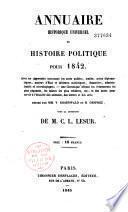 Annuaire historique universel .....précédé d'une introduction ou tableau de la situation politique, à la fin de 1817....