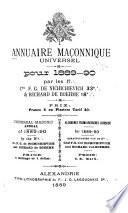Annuaire mac̣onnique universel pour ...