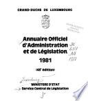 Annuaire officiel d'administration et de législation