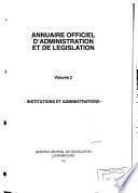 Annuaire officiel d'administration et de législation