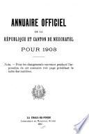 Annuaire officiel de la République et Canton de Neuchâtel