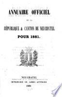 Annuaire officiel de la République et Canton de Neuchâtel