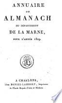 Annuaire, ou, Almanach du départmement de la Marne, pour l'an ...
