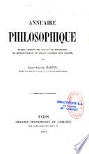 Annuaire philosophique (Paris. 1865)