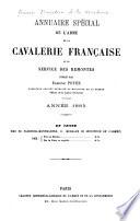 Annuaire spécial de l'arme de la cavalerie française et du service des remontes