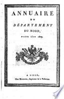 Annuaire statistique [afterw.] Annuaire du département du Nord. An xi-1890