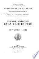 Annuaire statistique de la Ville de Paris et des communes suburbaines de la Seine
