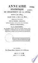 Annuaire statistique du département de la Stura