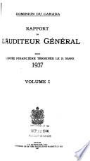 Annual Report of the Auditor General of Canada to the House of Commons