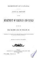 Annual Report of the Department of Railways and Canals