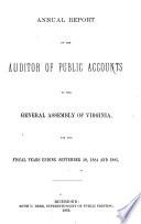 Annual Reports of Officers, Boards, and Institutions of the Commonwealth of Virginia, for the Year Ending September 30 ...