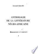 Anthologie de la littérature négro-africaine